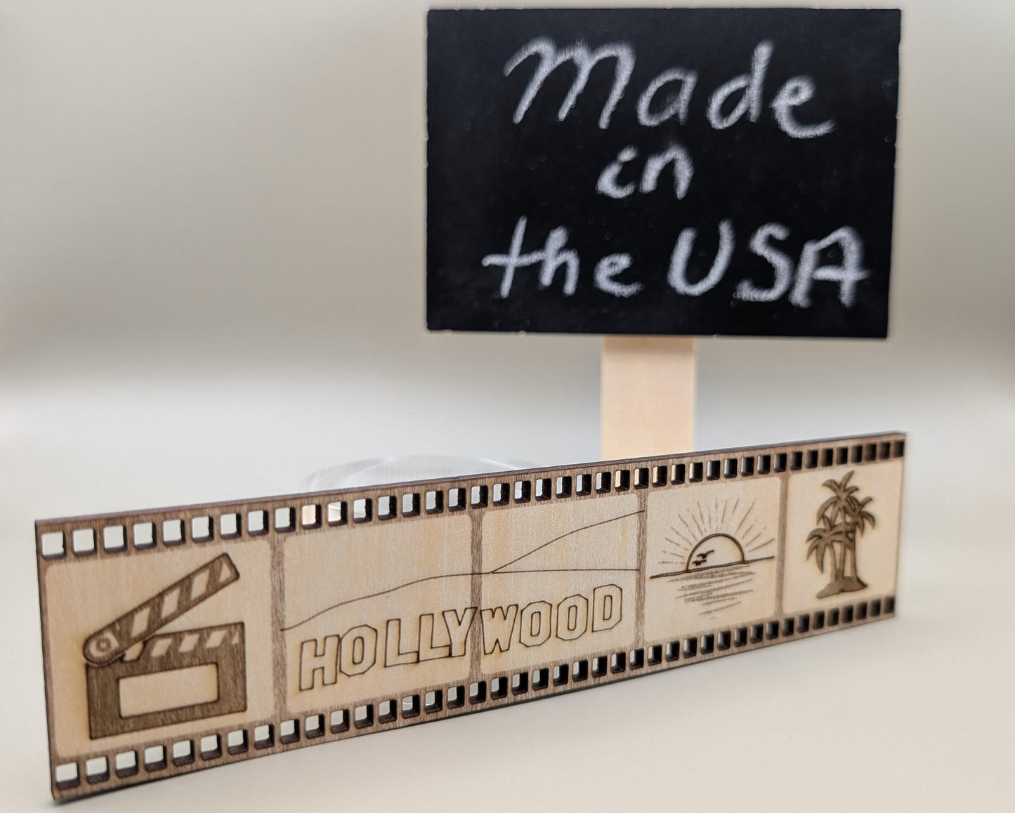 Hollywood Wooden Fridge Magnet, Los Angeles Souvenir Travel Gift