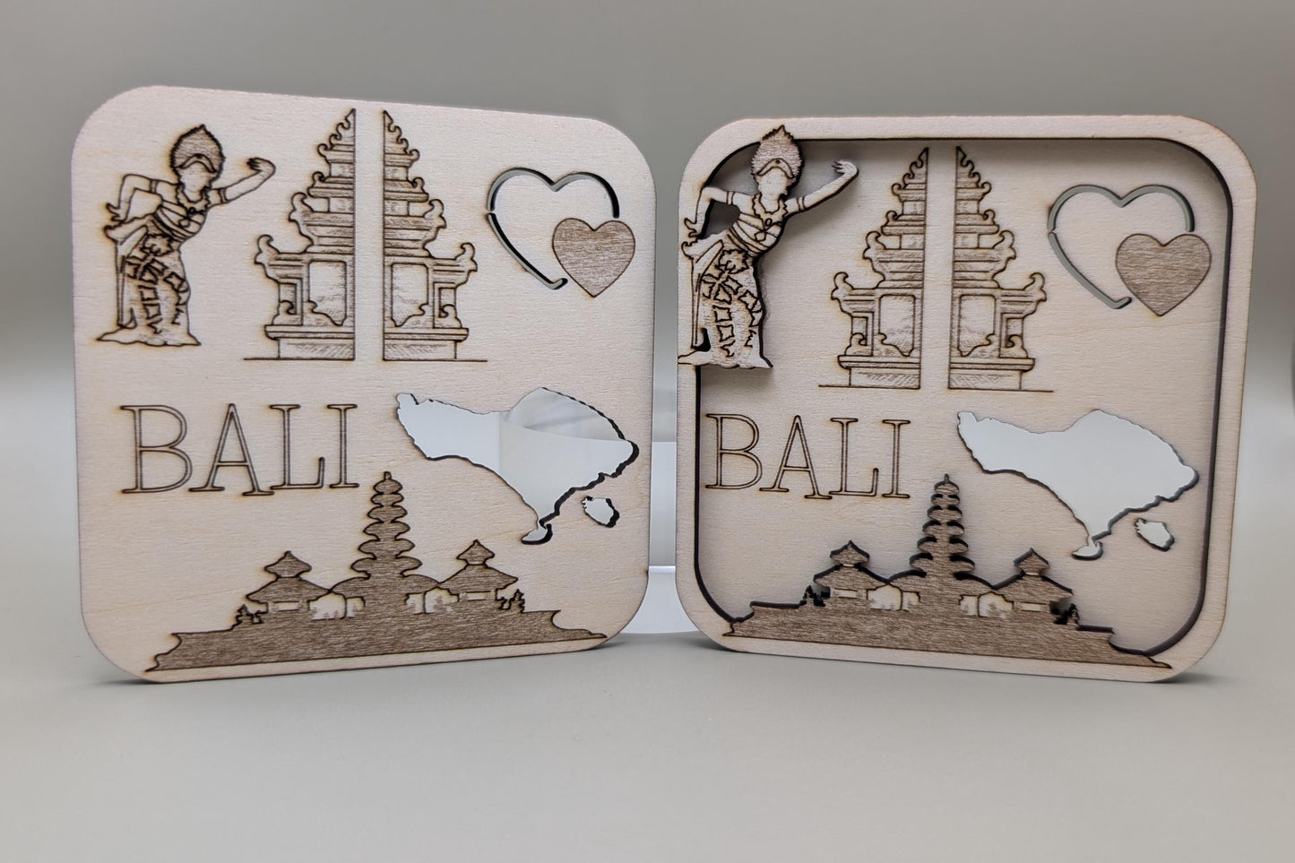 Bali Laser-Cut Wood Fridge Magnet – Unique, Thoughtful, and Memorable Travel Gift, Indonesia Souvenir, Birthday, Anniversary, Housewarming
