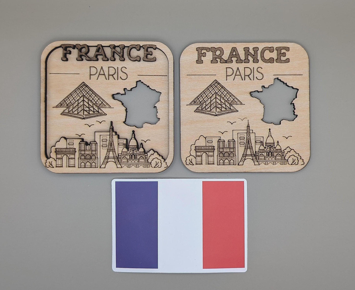 Paris France Wood Fridge Magnet, Travel Souvenir Gift