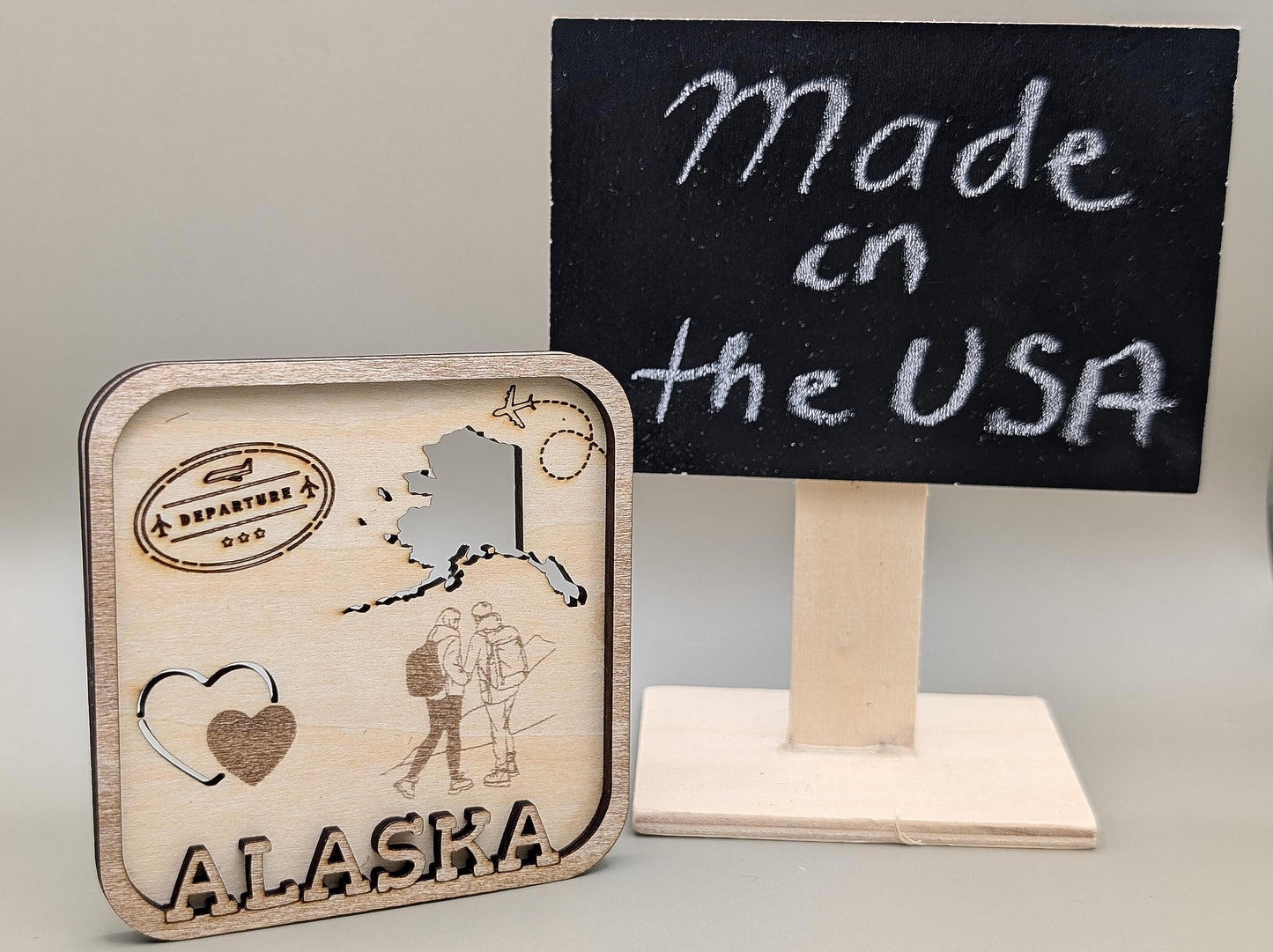 Custom Laser-Cut Wood Fridge Magnet – Personalized Travel Souvenir