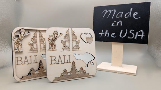 Bali Laser-Cut Wood Fridge Magnet – Unique, Thoughtful, and Memorable Travel Gift, Indonesia Souvenir, Birthday, Anniversary, Housewarming
